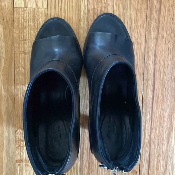 RAG & Bone open toe heeled booties size EU 38 or US 8 beautiful leather EUC - Picture 5 of 9